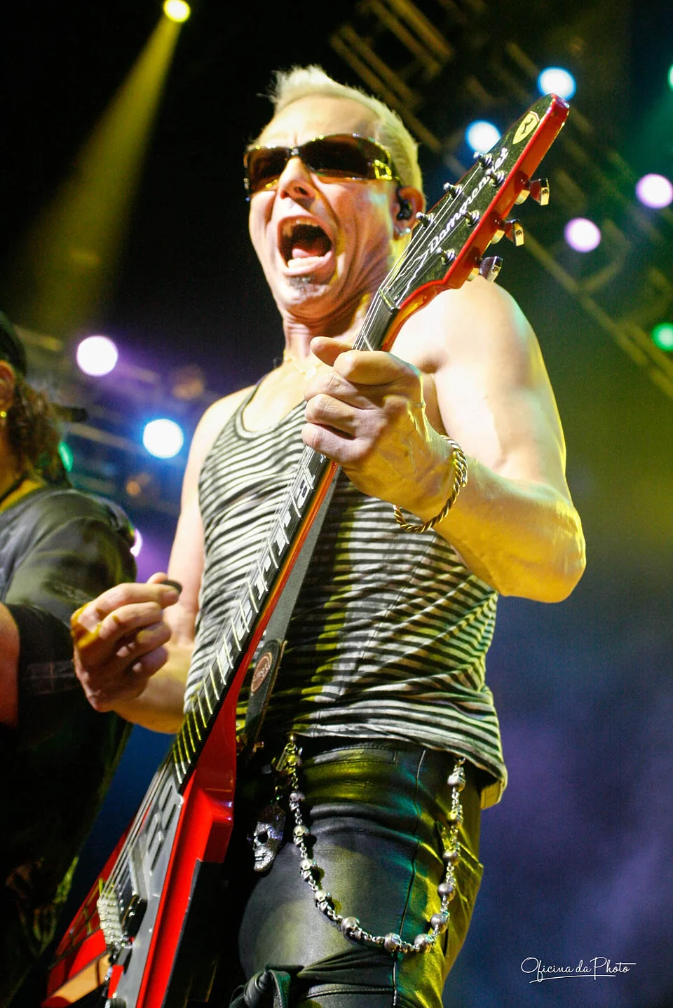 Guitarrista em show de rock